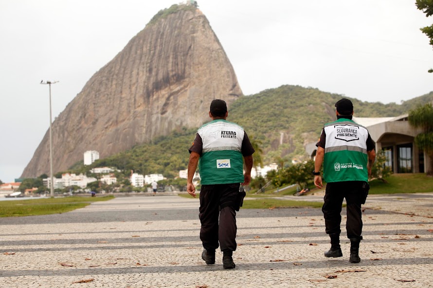 Agentes do Segurança Presente, em patrulhamento no Aterro do Flamengo - Foto: Governo do RJ