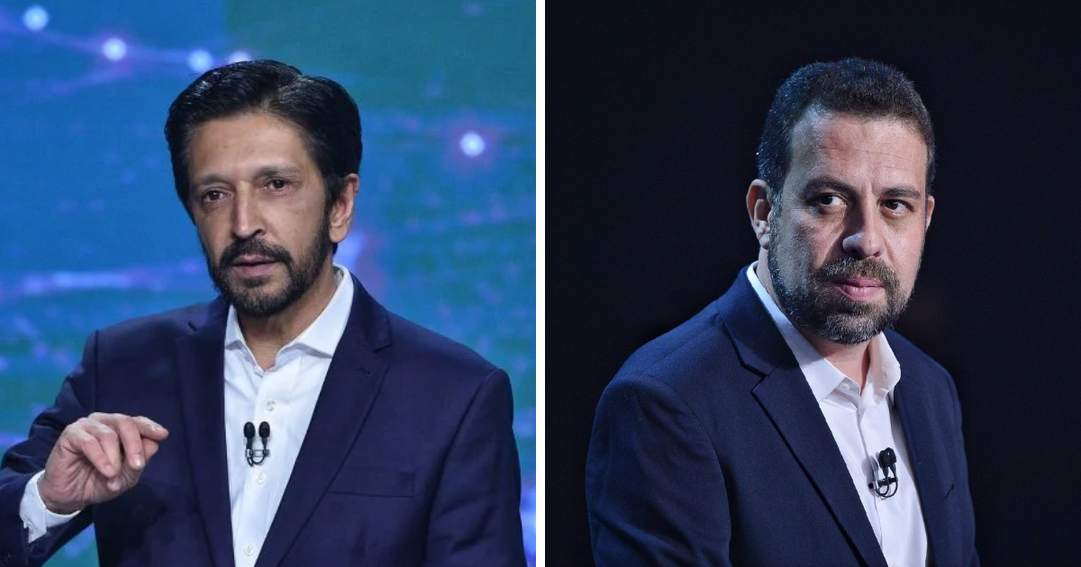 Ricardo Nunes (MDB) e Guilherme Boulos (PSOL) disputam o segundo turno pela prefeitura de São Paulo. Foto: Renato Pizzutto/Band.